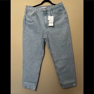 Zara Womens Blue Denim Boyfriend Jeans